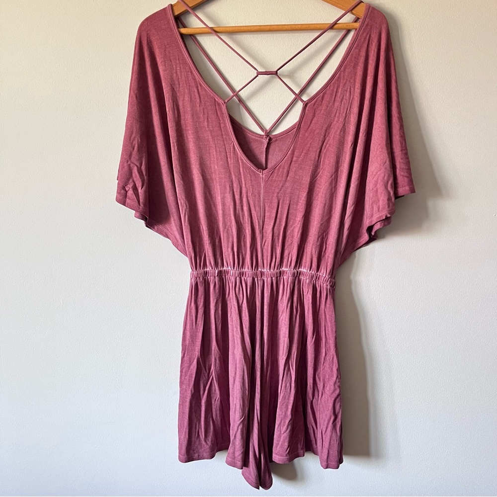 American Eagle Flowy Romper with pockets
